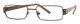Profile View of Calabria Vivid 367 Designer Blue Light Blocking Eye Glasses in Brown Ladies 46mm