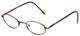 Front View of Calabria FlexPlus 84 Brown Designer Blue Light Blocking Glasses Ladies Oval 46mm