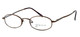 Profile View of Calabria MetaFlex H Shiny Brown 44 mm Designer Blue Light Blocking Glasses Oval