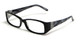 Profile View of Calabria Viv 4018 Designer Blue Light Blocking Glasses Black Marble Unisex 52mm