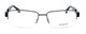 Front View of Calabria Optical Designer Blue Light Blocking Glasses Big&Tall Style 11 in Black
