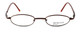 Front View of Calabria MetalFlex Designer Blue Light Blocking Glasses 1003 in Brown Oval 40mm