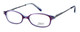 Profile View of Calabria Viv Kids Zap 4 Designer Blue Light Blocking Glasses in Purple Oval Oval