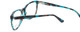 Close Up View of Calabria Splash SP62 Designer Blue Light Block Glasses in Turquoise Cateye 54mm