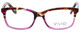 Front View of Calabria Splash SP63 Designer Blue Light Blocking Glasses Tortoise-Pink Cateye