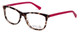 Profile View of Calabria Viv 848 Designer Blue Light Blocking Glasses in Demi-Pink Square 53mm