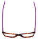 Top View of Calabria Viv 848 Designer Blue Light Blocking Glasses in Demi-Purple Square 53mm