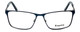 Front View of Esquire Designer Blue Light Block Glasses EQ1517 Navy 58mm Mens Rectangle 58mm