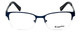 Front View of Esquire Designer Blue Light Block Glasses EQ1521 in Satin-Navy 53mm Cateye 53mm