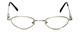 Front View of Flex Collection Designer Blue Light Blocking Glasses FL-75 in Chrome 41mm Oval