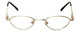 Front View of Flex Collection Designer Blue Light Blocking Glasses FL-75 Gold 41mm Oval Oval