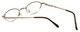 Close Up View of Flex Collection Designer Blue Light Blocking Glasses FL-75 Gold 41mm Oval Oval