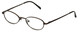 Profile View of Flex Collection Designer Blue Light Blocking Glasses FL-76 Brown 46mm Women Oval
