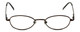 Front View of Flex Collection Designer Blue Light Blocking Glasses FL-76 Brown 46mm Women Oval