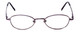 Front View of Flex Collection Designer Blue Light Blocking Glasses FL-76 in Purple 46mm Oval
