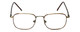 Front View of FlexPlus Designer Blue Light Blocking Glasses Model 60 in Ant-Gold-Amber 51mm