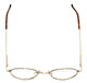 Top View of MetalFlex Designer Blue Light Blocking Glasses Model M in Gold-Demi-Amber 46mm