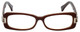 Front View of Calabria Designer Blue Light Blocking Glasses 853 Cocoa Ladies Acetate Oval 56mm
