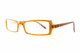 Profile View of Moda Vision Designer Blue Light Block Glasses T8010 Amber Unisex Rectangle 53mm