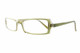 Profile View of Moda Vision Designer Blue Light Block Glasses T8010 Green Unisex Rectangle 53mm