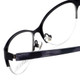 Close Up View of Corinne McCormack Designer Blue Light Blocking Glasses Gramercy in Black 52mm