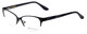 Profile View of Corinne McCormack Designer Blue Light Blocking Glasses Gramercy in Black 52mm