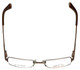 Top View of Orvis Designer Blue Light Blocking Glasses Streamline Light-Brown 47mm Rectangle