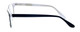 Side View of Ernest Hemingway Designer Blue Light Block Glasses H4617 Matte-Black-White 52mm