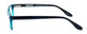 Side View of Ernest Hemingway Designer Blue Light Blocking Glasses H4617 in Teal-Black 52mm