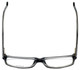 Top View of Big&Tall Designer Blue Light Blocking Glasses 3 in Black Crystal Acetate 60mm