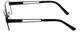 Side View of Big&Tall Designer Blue Light Blocking Glasses 6 in Matte Black Men's Metal 61mm