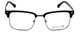 Top View of Calabria Viv Designer Blue Light Blocking Glasses Vivid-257 in Black 52mm Square