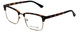 Profile View of Calabria Viv Designer Blue Light Blocking Glasses Vivid-257 in Tortoise 52mm