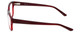 Side View of Ecru Designer Blue Light Blocking Glasses Collins-062 in Red 53mm Square 53mm