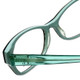 Close Up View of Ecru Designer Blue Light Blocking Glasses Ferry-034 in Oyster 53mm Cateye 53mm