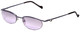 Profile View of Charriol Designer Blue Light Blocking Glasses PC7075B-C4T in Purple 51mm Oval