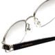 Close Up View of Charriol Designer Blue Light Blocking Glasses PC7262-C5 in Black 52mm Oval 52mm
