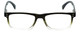 Front View of M Readers Designer Blue Light Blocking Glasses 104-SGNGT Black Olive Fade 53mm