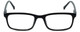 Front View of M Readers Designer Blue Light Blocking Glasses 105-SBLK Black 52mm Unisex 52mm