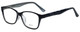 Profile View of Metro Designer Blue Light Blocking Glasses Metro-23-Black in Black 47mm Square