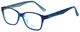 Profile View of Metro Designer Blue Light Block Glasses Metro-23-Blue in Blue 47mm Cateye 47mm