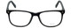 Front View of Metro 35 Designer Blue Light Glasses in Black Matte Crystal Retro Acetate 53mm