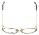 Top View of Fashion Optical Ladies Progressive Blue Light Glasses E1013 Gold-Demi-Amber 57mm