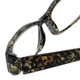 Close Up View of Corinne McCormack Progressive Blue Light Glasses Libby in Gold-Snake-Skin 50mm