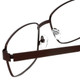 Close Up View of Gotham Style Designer Progressive Lens Blue Light Glasses GS14 in Brown 59mm