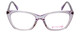 Front View of Vivid Designer Progressive Blue Light Glasses 886 Cateye Shiny Light Purple 53mm