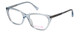 Profile View of Vivid Designer Progressive Blue Light Glasses 886 Shiny Light Blue Acetate 53mm