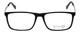 Front View of Vivid Designer Progressive Blue Light Glasses 891 in Black/Crystal Clear 55 mm