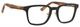 Front View of Ernest Hemingway H4827 Progressive Lens Blue Light Glasses in Black/Amber 51 mm
