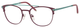 Profile View of Ernest Hemingway H4832 Womens Progressive Blue Light Glasses Burgundy/Teal 49 mm